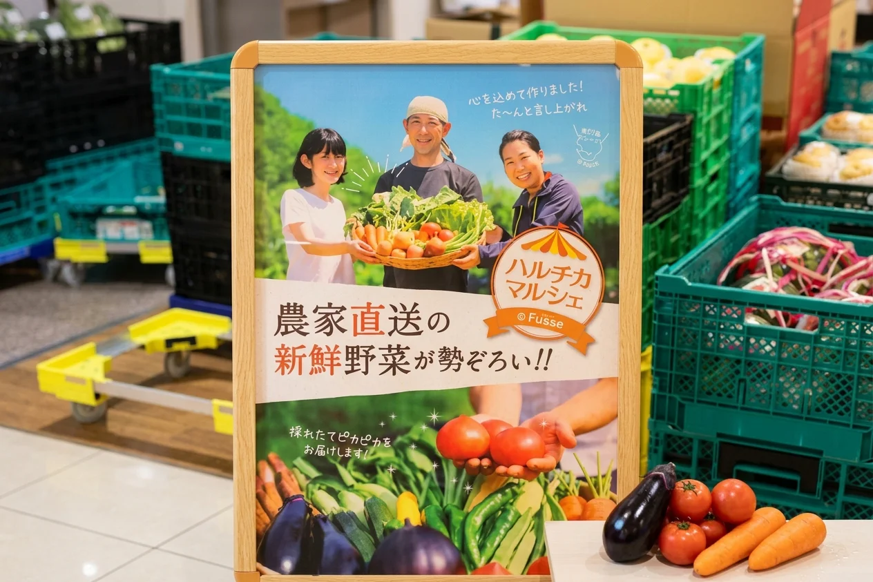 ハルチカマルシェ 店頭ボード